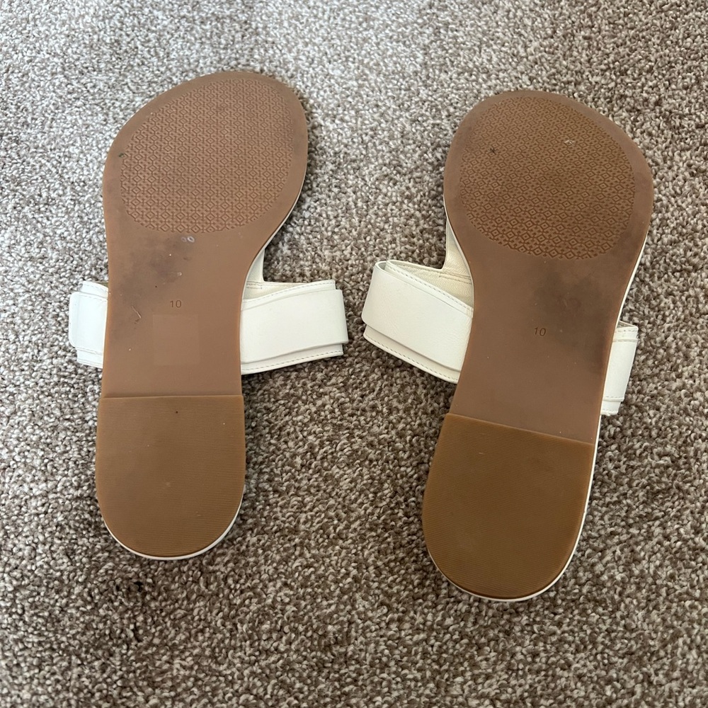 Tory Burch White and Gold Thong Sandals Women’s size 10 - Picture 4 of 5